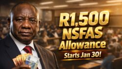 R1,500 NSFAS Monthly Allowance Begins January 30 at Universities Nationwide