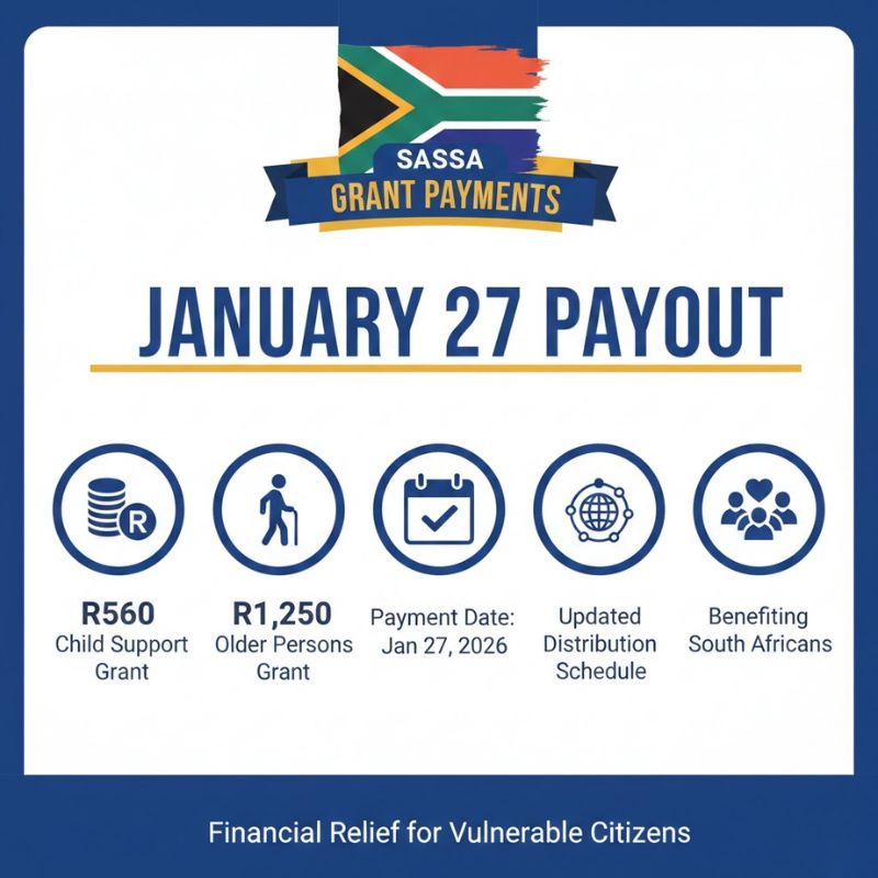 SASSA Announces January 27 Payout