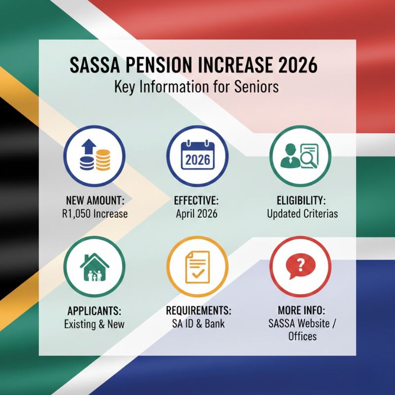 SASSA R1,050 Pension Increase 2026