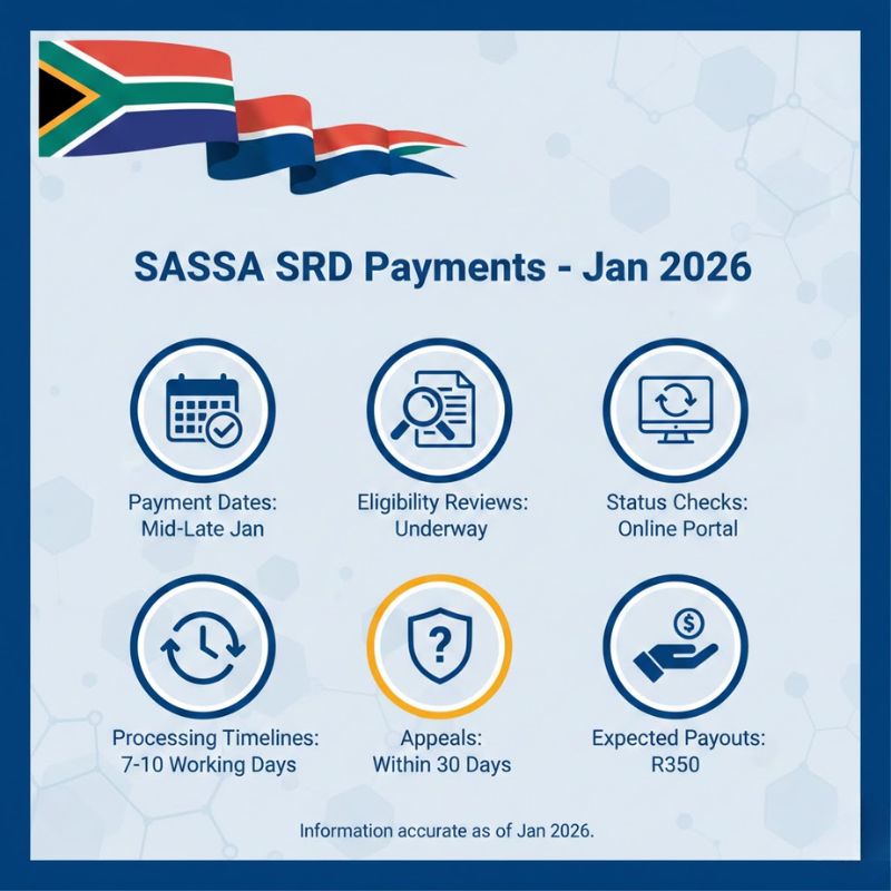 SASSA SRD Payment Dates January 2026